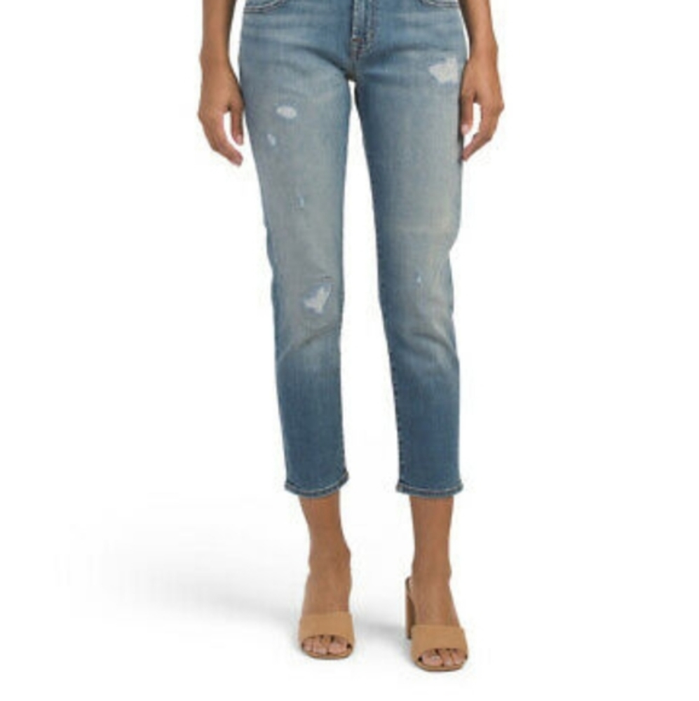 J Brand Sadey Mid Rise Crop Slim Straight Jean
